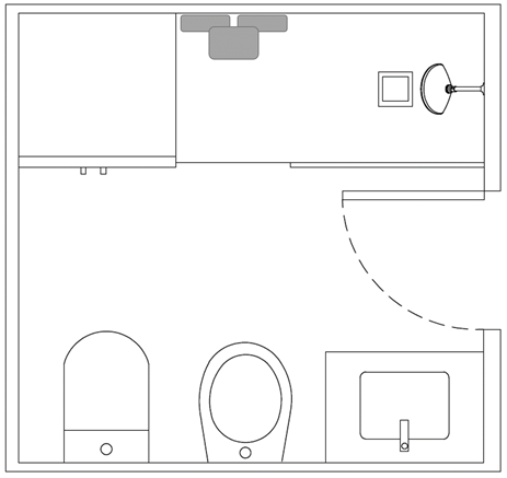 Installation in der Dusche